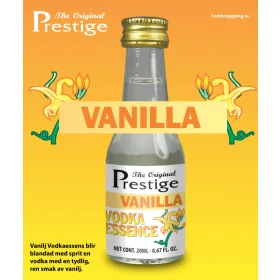 Vanília vodka esszencia – Prestige üveg palackja