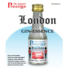 London Gin esszencia – Prestige üveg palackja