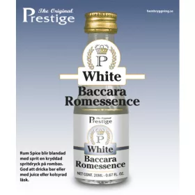 Baccara White Rum esszencia üveg palackja