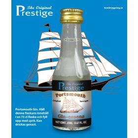 Portsmouth Gin esszencia – Prestige üveg palackja