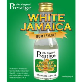 White Jamaica Rum esszencia – Prestige üveg palackja