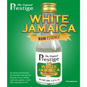 White Jamaica Rum esszencia – Prestige üveg palackja