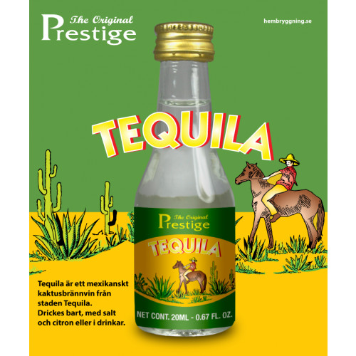 Tequila White esszencia – Prestige üveg palackja