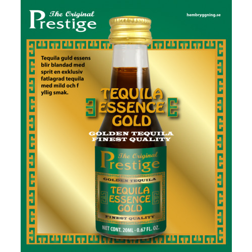 Tequila Gold anejo esszencia – Prestige üveg palackja
