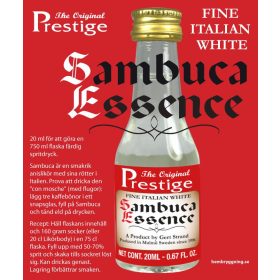 Sambuca White esszencia – Prestige palackja