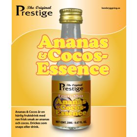 Ananász & kókusz Fruity Shot esszencia üveg palackja