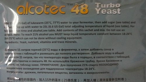 Fajélesztő Alcotec 48 turbó élesztő használati utasítása