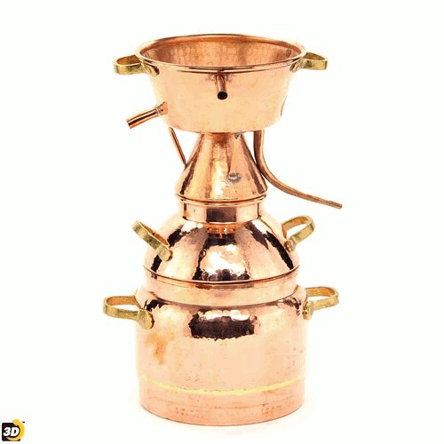 Alquitara lepárló teljes készülék kép