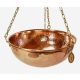 Függeszthető vörösréz tál nagy méretű, közelről