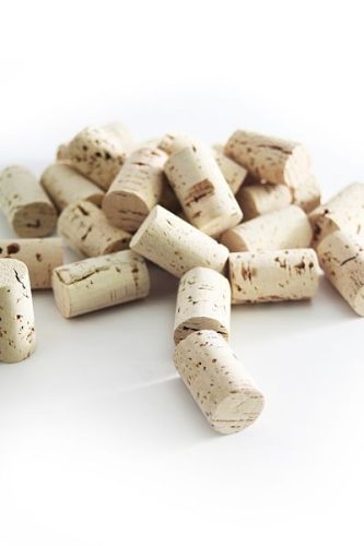 Eco parafa dugó agglomerált parafából, közeli fotó