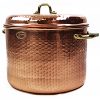 Lábas vörösrézből, 12 literes, fedővel