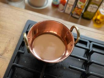 Lekváros és szószos edény vastag vörösrézből ø24 cm | 3 Liter