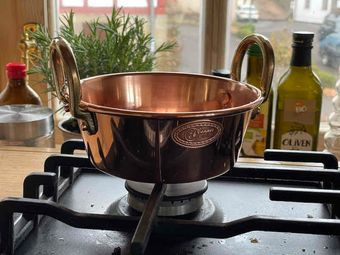 Lekváros és szószos edény vastag vörösrézből ø24 cm | 3 Liter