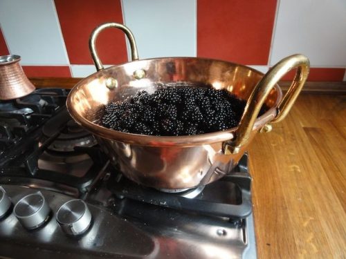 Lekváros és szószos edény vastag vörösrézből ø24 cm | 3 Liter