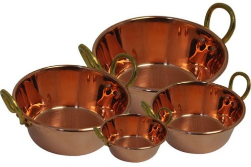 Lekváros és szószos edény vastag vörösrézből ø24 cm | 3 Liter