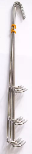 Halfüstölő kampó, hosszú – 3 db-os nemesacél készlet (22 cm)