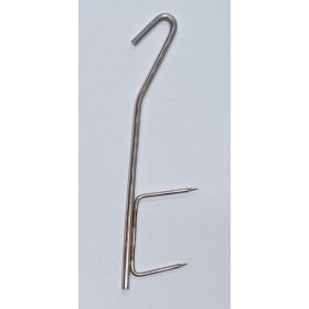   Tüskés kampó szalonna és nehéz húsok füstöléséhez – 4 db-os nemesacél készlet (20 cm)