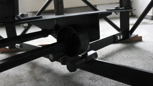 Beltéri, három körös gázégő kovácsoltvas állvánnyal max. 500 literes lepárlóhoz – ipari kivitel magasság álltási lehetőséggel