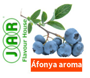 Áfonya aroma JAR címkéje