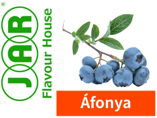 Áfonya aroma JAR címkéje