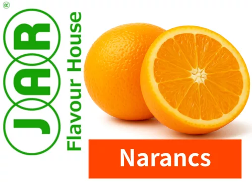 Narancs aroma címkéje, mely egy JAR aroma