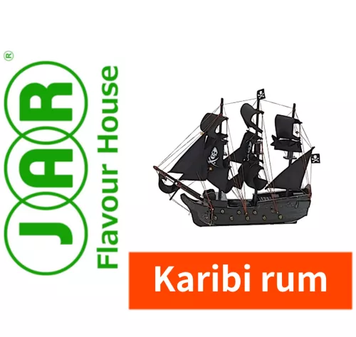 Karibi rum aroma JAR címkéje